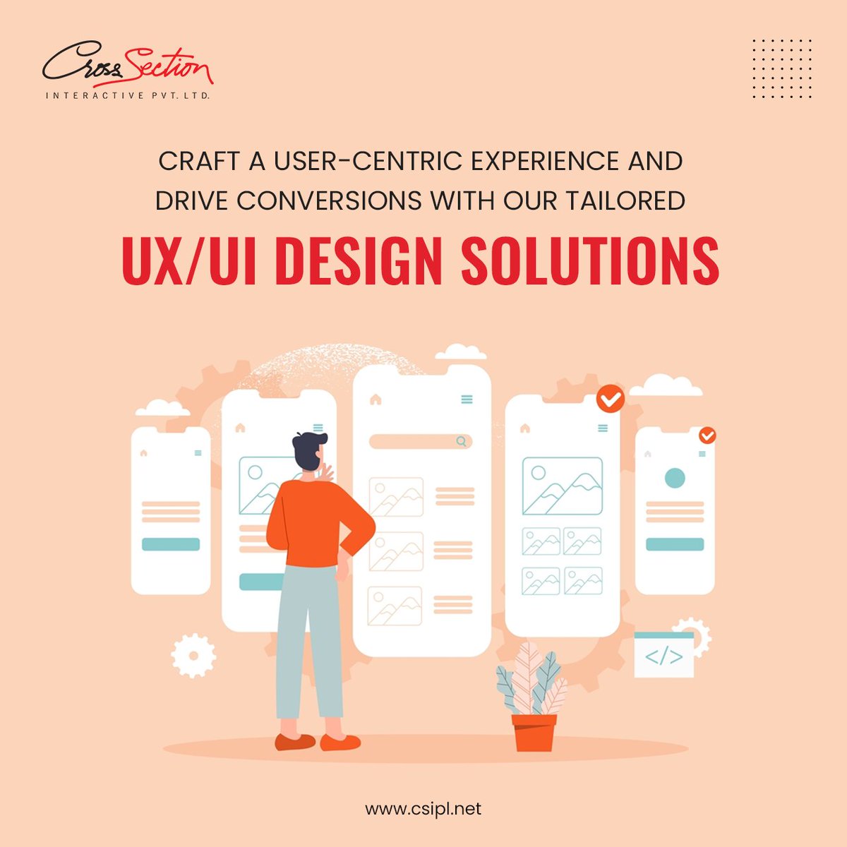 Craft a user-centric experience and drive conversions with our tailored #uiuxdesign solutions.
Let's create interfaces that leave a lasting impression!🎨🖥️

#uxdesign #uidesign #UserExperience #UserInterface #DesignSolutions
#NoidaTech #TechInnovation
#csipl #cross_section #Noida