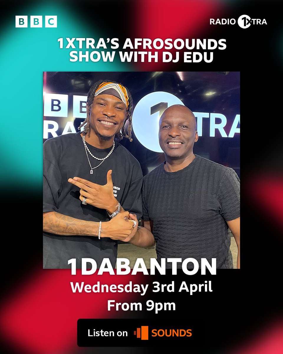 Afro Boss <a href="/djedu/">#AfroBoss</a> will be joined by <a href="/1dabanton/">DON POFiLATi</a> on <a href="/1Xtra/">BBC Radio 1Xtra</a>’s AfroSounds - Tonight, from 9pm 🇬🇧 
🤝 <a href="/adasacookey_/">The Adasa Cookey</a>