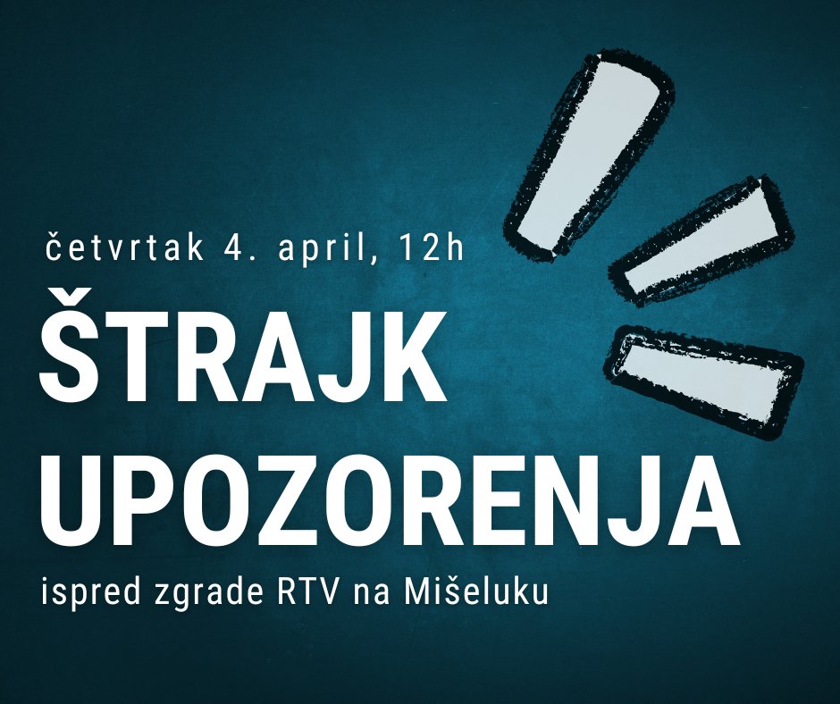 #Serbia: full solidarity with the workers of Vojvodina Radio and Television JMU-RTV, who will be on strike tomorrow for a decent wage. Their pay has not been increased for three years!

Via @EFJEUROPE @UGS_Nezavisnost
 
#PublicServiceMedia #PSM