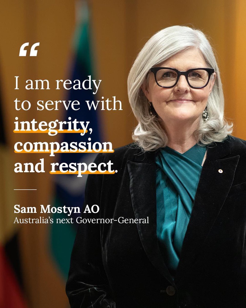 Sam was my boss 20 years ago. I have in the years since longed that Australian political leadership could have her purposeful intelligence, resolute compassion and disarming humility. Now we do, but in a way that is above politics! This is a wonderful appointment. #SamMostyn