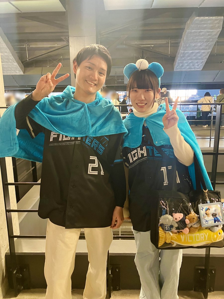エスコンフィールド にえふたんがたくさん🐻💙 #lovefighters #えふ