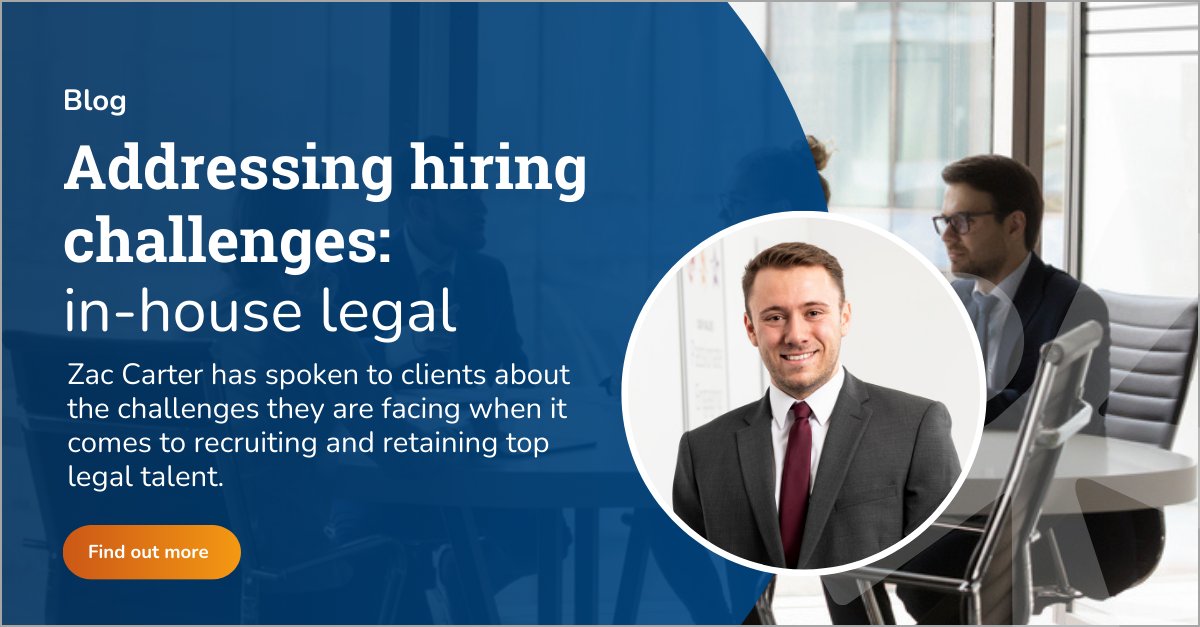 In-house legal teams often find themselves juggling several challenges when it comes to recruiting and retaining top talent. Senior Consultant, Zac Carter has spoken to his clients about the struggles they are facing here: sellickpartnership.co.uk/resources/blog…