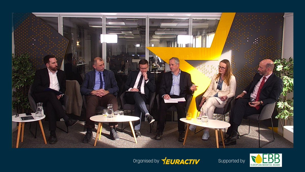 👉 Our Technical Coordinator @LucPelkmans contributed to the @Euractiv panel 'Fueling Change - Biodiesel and the future of sustainable transport in the EU'. Here are some of the key takeouts of his talk: 🗣 Moving away from fossil fuels in transport requires complementary