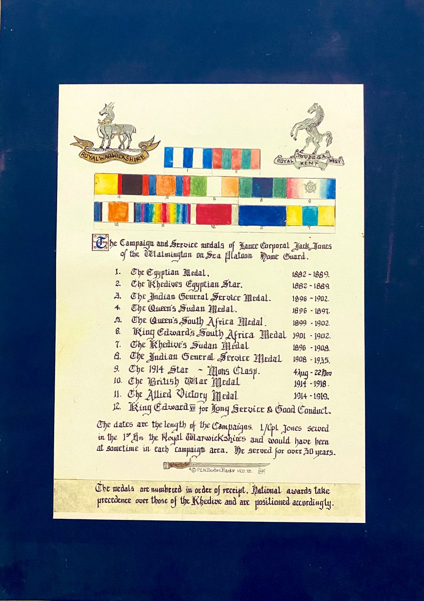 Been tidying this morning and found this “Campaign and Service medals 🏅 of @CplJackJones #DadsArmy