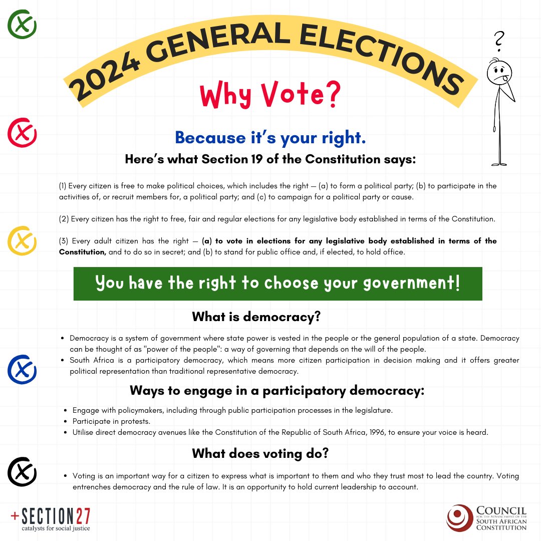 As South Africa approaches #Elections2024, reflections on past failures and the power of citizen action are crucial. Here are some insights on citizen responsibility and the #democratic process.