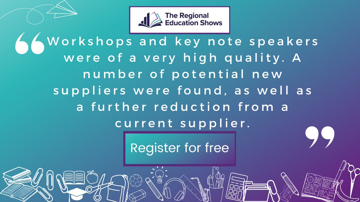 The exciting Regional Education events are specifically designed to provide a highly productive and informative day - with a free conference that includes inspirational keynotes and educational workshops. #RegionalEdShows