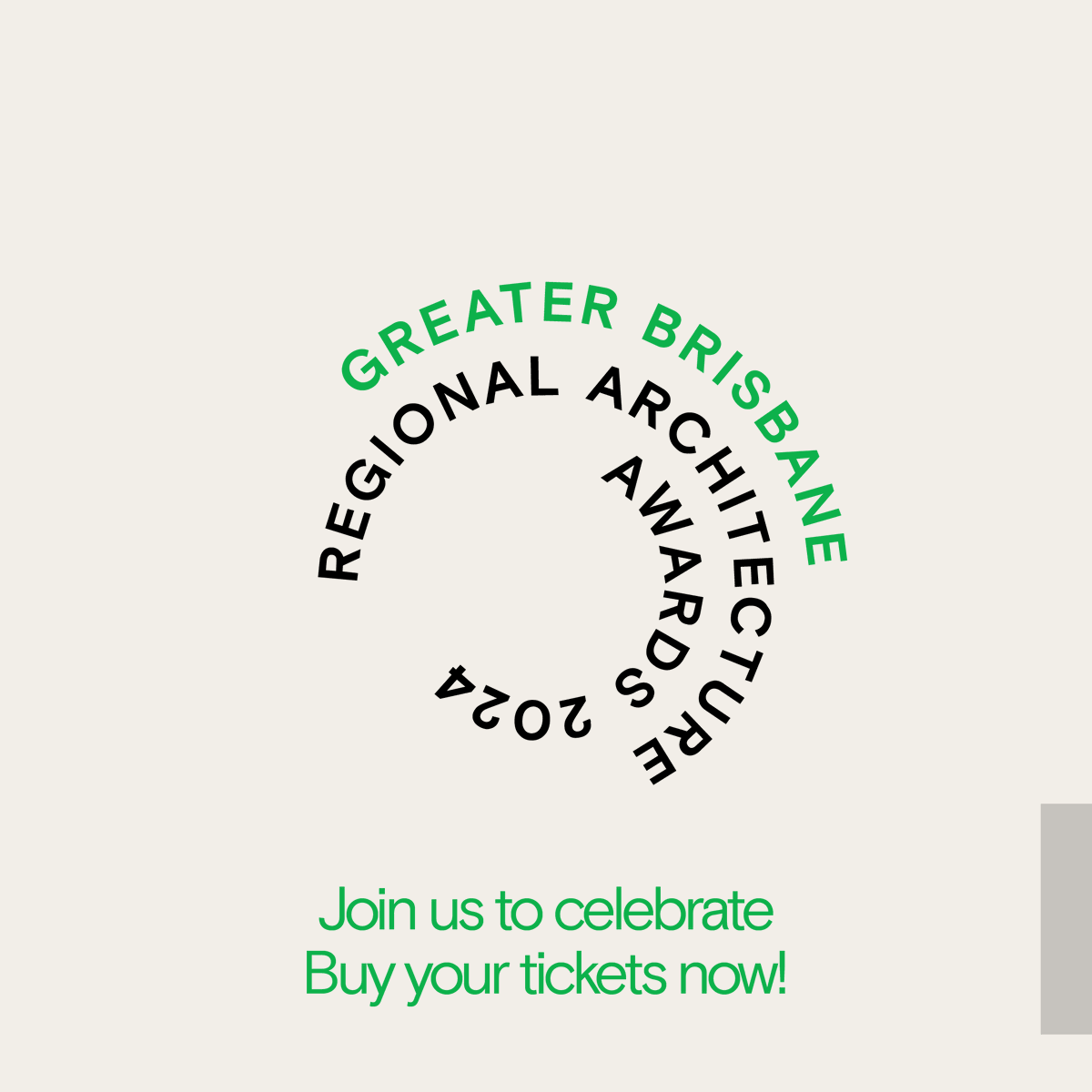 JOIN US FOR THE 2024 GREATER BRISBANE REGIONAL ARCHITECTURE AWARDS | 3 MAY 2024 | 6.00-10.00 PM

This event is delivered in partnership with Brisbane City Council, Architectural Window Systems (AWS), Fielders Lysaght, Allegion, and STP Consultants. members.architecture.com.au/EventDetail?Ev…
