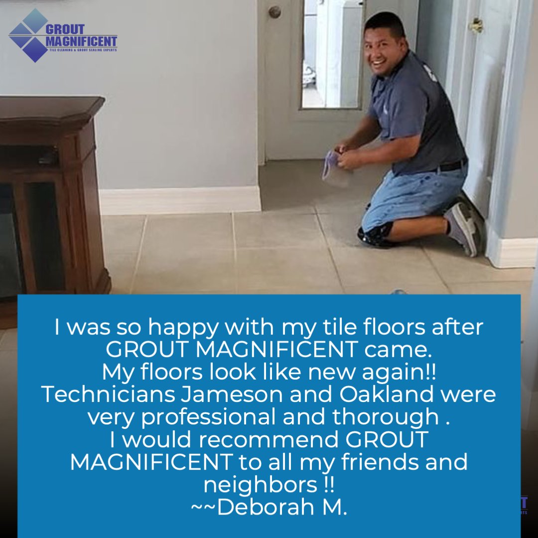 At Grout Magnificent your satisfaction is our number one priority. 

You can read all of our  "magnificent" reviews here ow.ly/uwbB50u7C5H 

Call now for your free estimate... 239-476-8855
.
.
#tilecleaning
#tileandgroutcleaning
#groutcleaning
#swfltilecleaning
#swfl