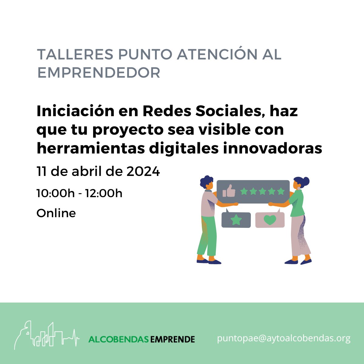 ¿Tu proyecto necesita más visibilidad en el mundo digital?👀 ¡Es hora de aprender las herramientas digitales innovadoras que lo harán destacar!😉 📆 11 de abril 🕒 10:00-12:00 💻 Online Reserva tu plaza aquí: i.mtr.cool/lhipuxcsdt