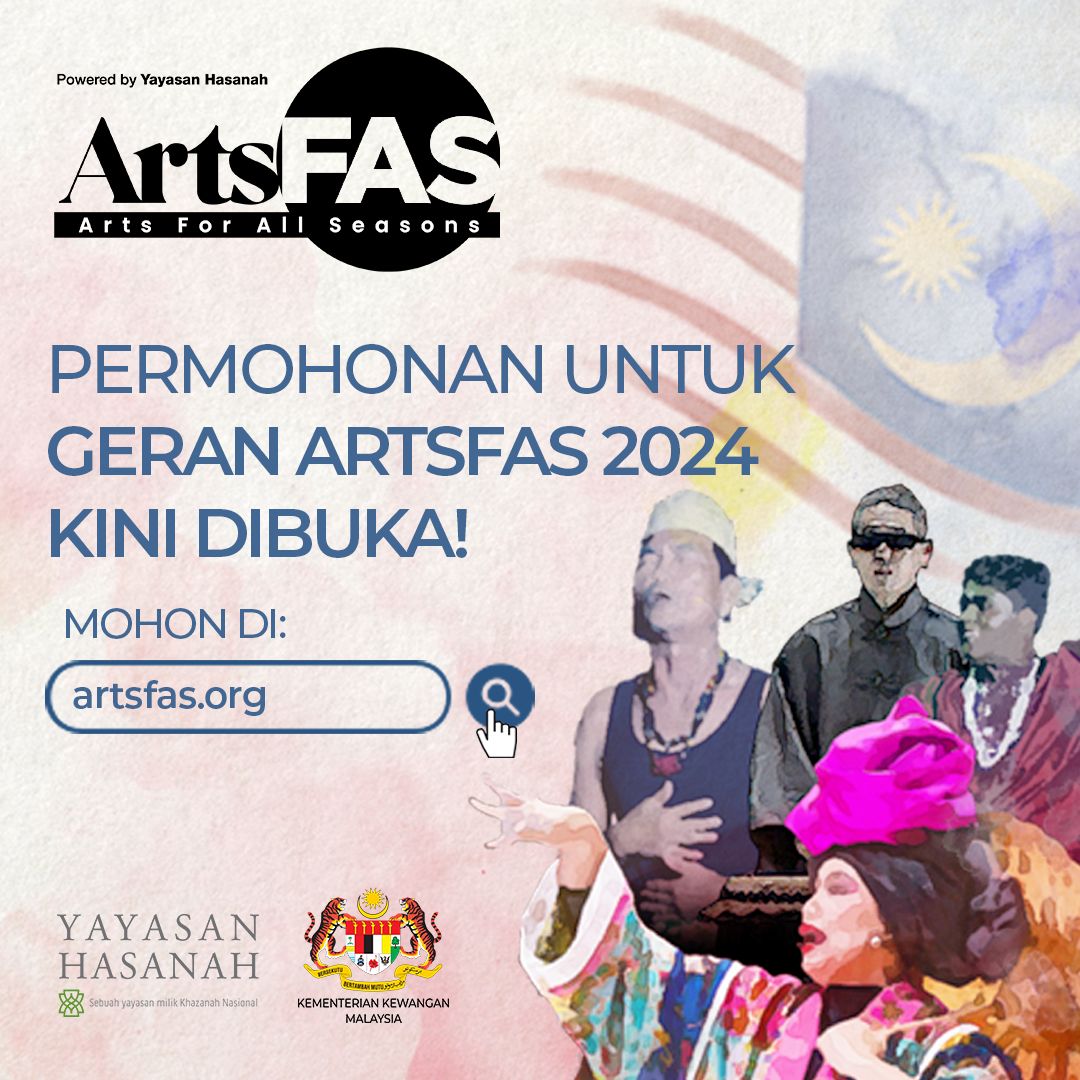 🎉 Geran ArtsFAS 2024 kembali lagi! 🎉 Semak kelayakan anda sebelum 26 April 2024 dan hantar permohonan anda sebelum 19 Mei 2024. Jangan lepaskan peluang ini. Mohon sekarang di artsfas.org #ArtsFAS2024 #ArtsFAS #YayasanHasanah #SeniKitaKitaPunya