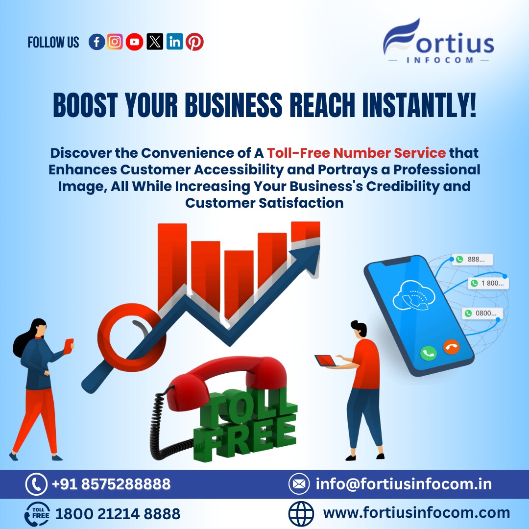 📞 Need assistance? Our toll-free number service is here to help! Reach out to us anytime, we're just a phone call away. Let us take care of your queries and concerns professionally and promptly. #customerservice #tollfreenumber 🌟
☎️ +91 805 75 888 88
📧 info@fortiusinfocom.in…