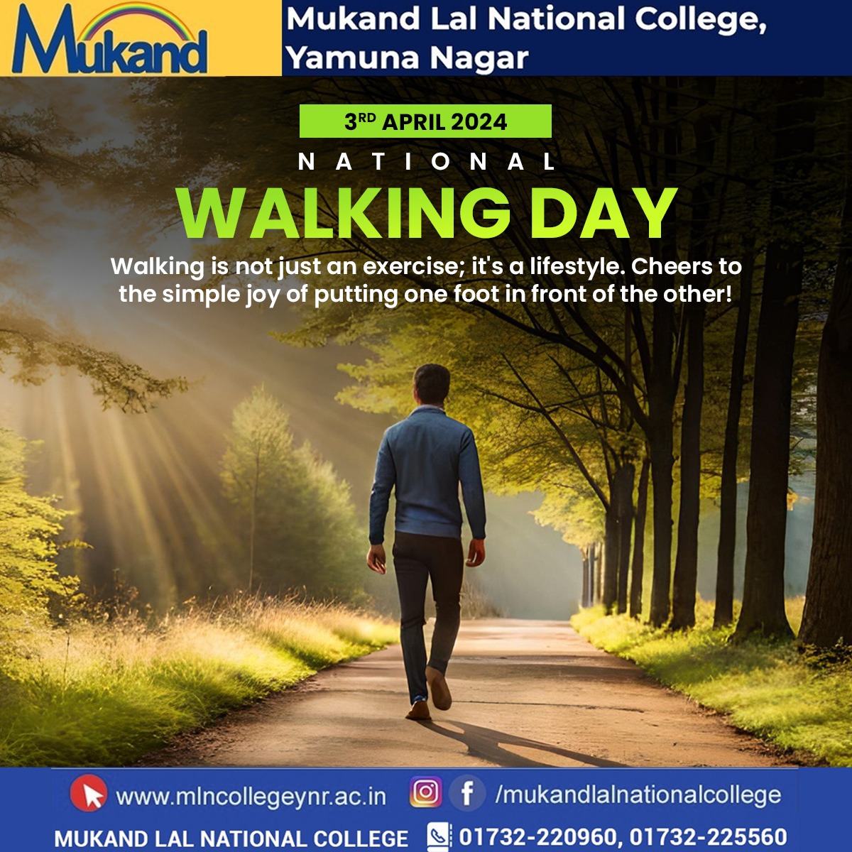 Happy National Walking Day!

Take strides towards better health and well-being.🚶‍♂️👟

.

.

.

#nationalwalkingday #walking #jogging #stayactive #healthylifestyle #steps #cardio #cardiovascularhealth #healthyweight #mentalhealth #digestion #mln #mlncollege