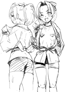 こんな感じで原稿の合間に描いてる最中なんですけど 