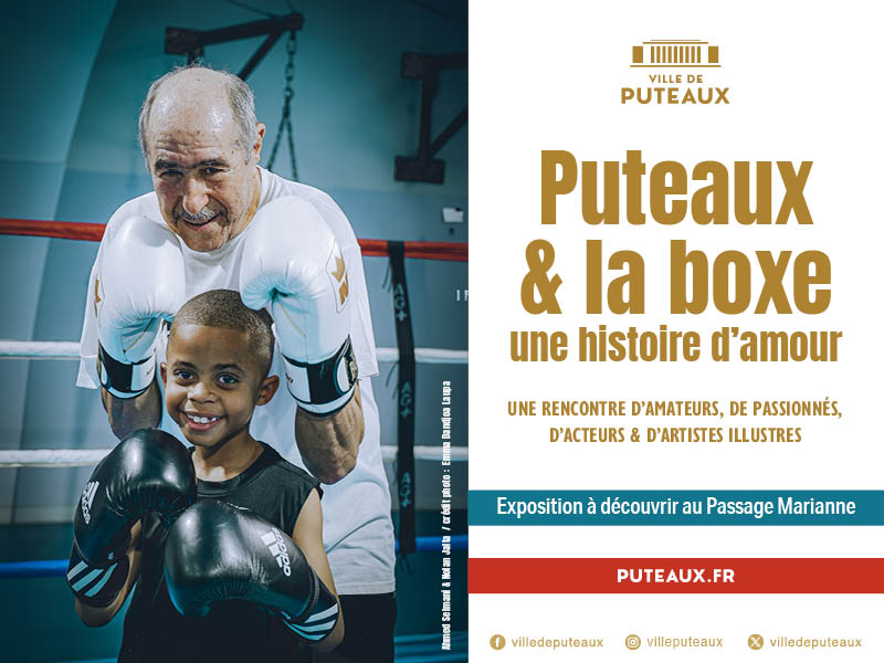 🥊 Une exposition qui a du punch au passage Marianne ! La Ville met à l’honneur les passionnés de boxe à travers une série de portraits pris sur le ring et des documents d’archives. Plus d'infos ⬇️ puteaux.fr/Loisirs/Actual…