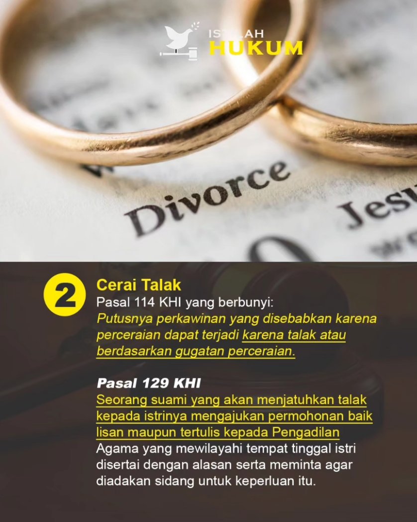 IstilahHukum's tweet image. Perbedaan Cerai Gugat dan Cerai Talak
#hukum #perdata #hukumperdata #kuhperdata #ilmuhukum #sumberhukum #cerai #gugat #talak