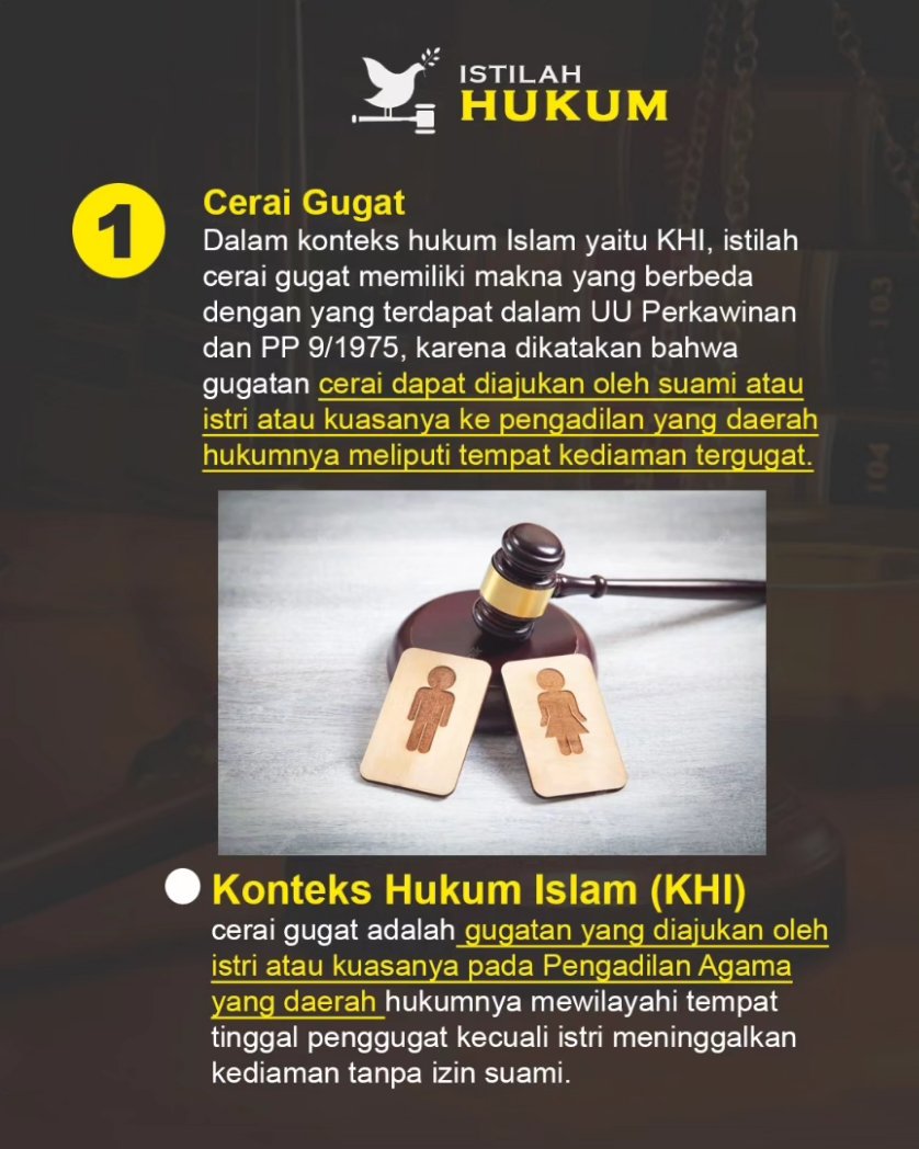 IstilahHukum's tweet image. Perbedaan Cerai Gugat dan Cerai Talak
#hukum #perdata #hukumperdata #kuhperdata #ilmuhukum #sumberhukum #cerai #gugat #talak