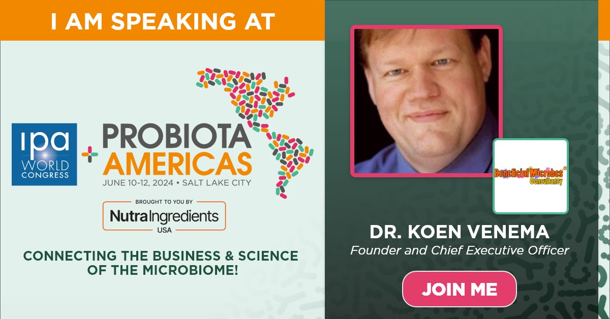 I will be speaking on prebiotics in Salt Lake City for the IPA World Congress + #Probiota Americas 2024 on June, 10 - 12. The 2024 must attend event, will connect the business and science of the microbiome industry! I hope to see you there! bit.ly/Speakers-2024