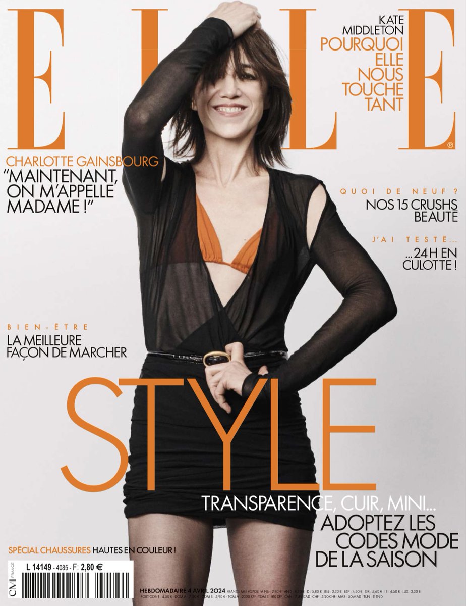 Votre magazine ELLE avec Charlotte Gainsbourg sera disponible le 4 avril en kiosques. Reportage : Le sens de l’accueil Lao Pow’Her Psycho : Les derniers seront les premiers ? Mode : La belle saison ! #ellefrance #ellemagazine #CharlotteGainsbourg #elleenkiosque