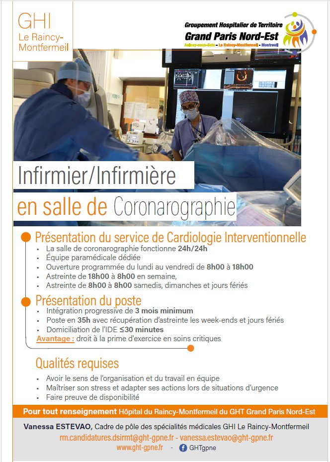 🔎[#RECRUTEMENT #HOSPITALIER] 👉Vous habitez sur le territoire en #SeineSaintDenis et alentours ? Vous recherchez un #emploi en tant que #infirmier #infirmière ? 📌2 postes à pourvoir au sein de l'hôpital du #GHTGPNE au #GHI Le Raincy-Montfermeil 👇A vos CV, c'est parti !👇