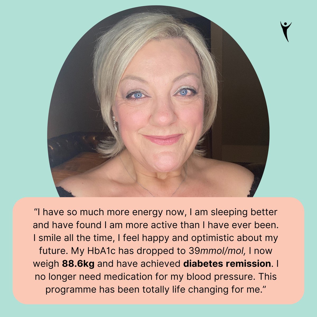 Swipe to see Jane's amazing transformation, a participant on our Type 2 Diabetes Pathway to Remission programme ➡. Jane lost over 30kg of weight and achieved diabetes remission, improving her mental wellbeing and energy levels.