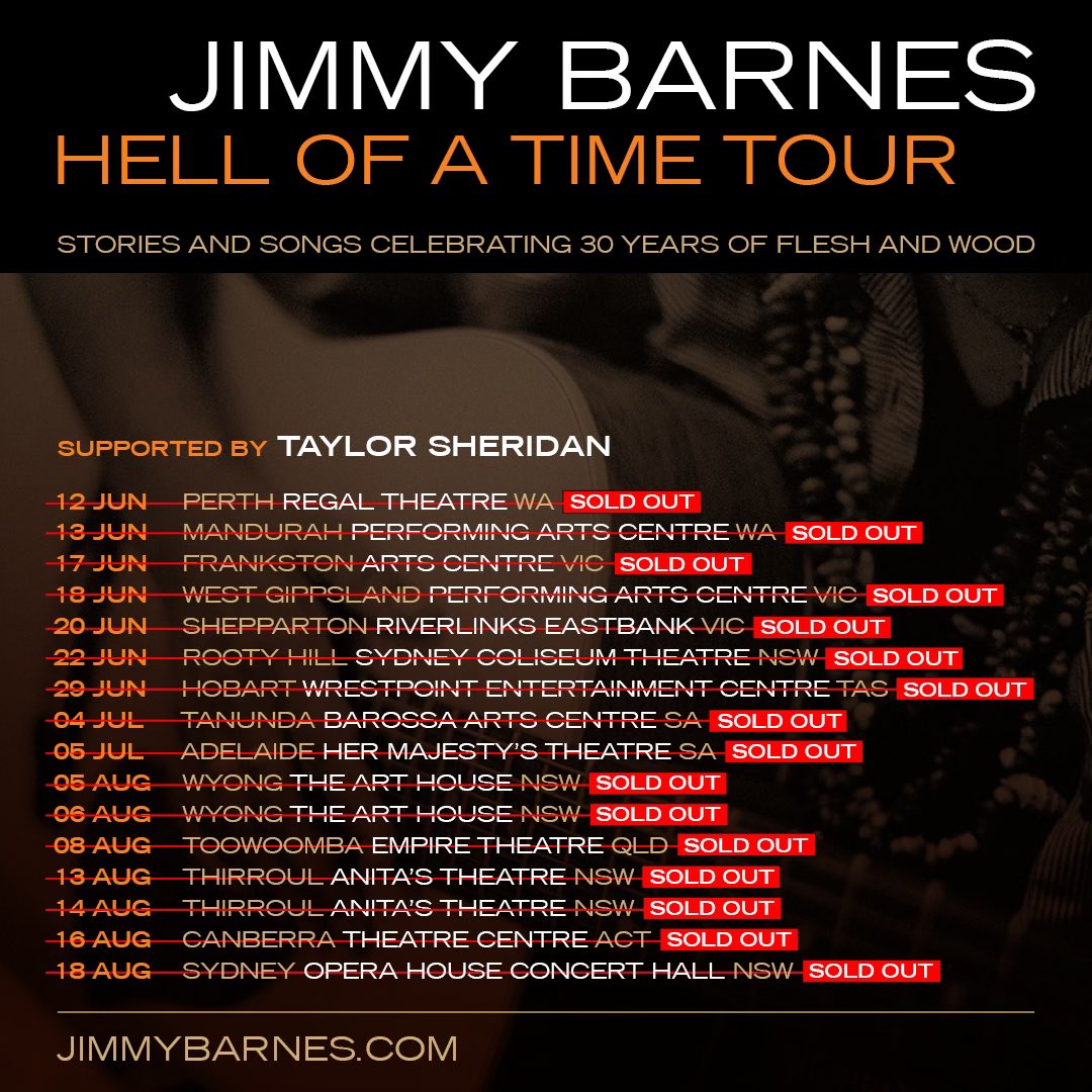 A big thank you to everyone who grabbed tickets for my “Hell of a Time” Tour. These shows are now SOLD OUT. I look forward to seeing you there, it’s going to be fun. Watch this space for an announcement tomorrow.