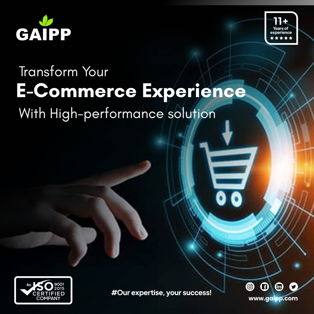 Revolutionize your online business with our cutting-edge eCommerce solutions

#eCommerce #OnlineRetail #BusinessSolutions #ecommercebusiness #gaipp #digitalmarketing #digitalmarketingservices