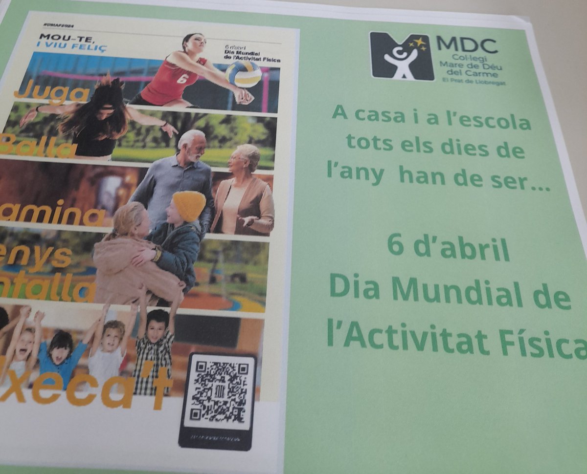 Encarni Morillas (@encarnimdc) on Twitter photo Juga, balla, camina, menys pantalla...Aixeca't! 6 d'abril Dia Mundial de l'Activitat Física , 7 d'abril dia Mundial de la Salut . A casa i a l'escola hàbits saludables:) <a href="/EsportsElPrat/">EsportsElPrat</a> <a href="/ElPratEducacio/">El Prat Educació</a> <a href="/escolamdcprat/">escolamdcprat</a> Juga, balla, camina, menys pantalla...Aixeca't! 6 d'abril Dia Mundial de l'Activitat Física , 7 d'abril dia Mundial de la Salut . A casa i a l'escola hàbits saludables:) <a href="/EsportsElPrat/">EsportsElPrat</a> <a href="/ElPratEducacio/">El Prat Educació</a> <a href="/escolamdcprat/">escolamdcprat</a>