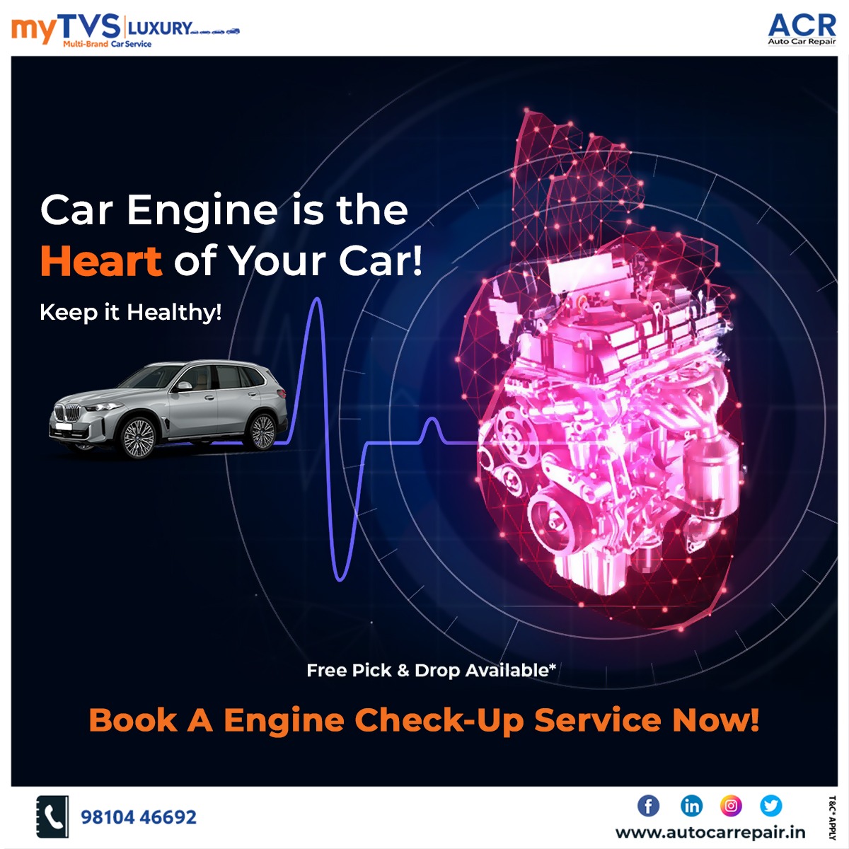 Auto_carrepair's tweet image. Get your car heart in prime condition with our top-notch car engine service. 🚗💨

 Trust AutoCarRepair(myTVS) to give your wheels the love they deserve. ❤️

#EngineService #LuxuryCarService #myTVS #AutoCarRepair