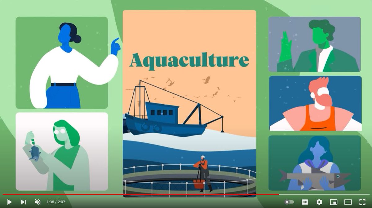 There are interesting jobs in #Aquaculture @NewTechAqua explains why to work in a sector that: - Farms fish at sea, reducing pressure on natural ecosystems - Boosts development in coastal areas #Skills are needed to make it stronger & greener! 📺 bit.ly/3TJxPGG