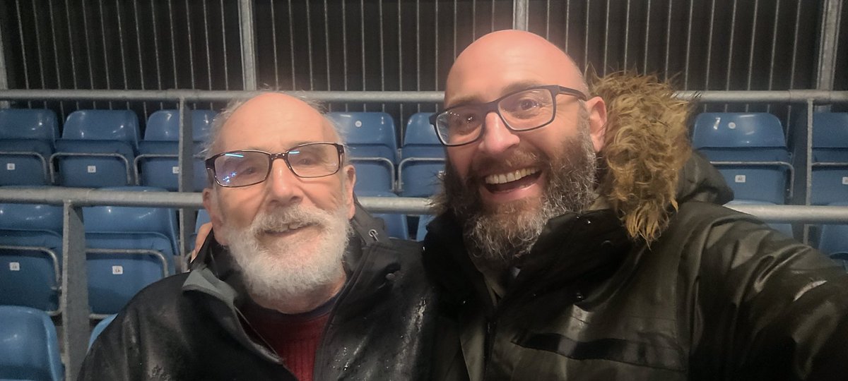 shellster_dan's tweet image. What an atmosphere at Fratton Park last night - the rams fans were rocking! Even my Dad was rocking (great safe standing too!) Cracking game, given the conditions... daring to dream now!? #dcfc #rams #theramsaregoingupallezallez