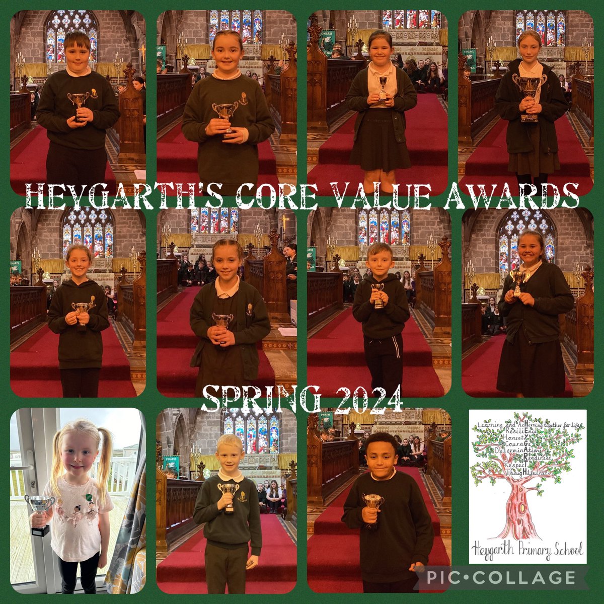 Many congratulations to all of our children who were presented with our Heygarth Core Values Awards for Spring 2024 during our Recognition Assembly at @StMarysEastham We are so proud of you all. #Resilience #Honesty #Courage #Determination #Readiness #Respect #Thoughtfulness