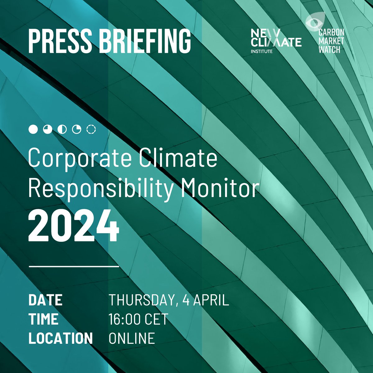 [MEDIA ONLY] 🚨 Our pre-launch media briefing for the 2024 Corporate Climate Responsibility Monitor will take place this Thursday (04 April) at 🕓 16:00 CEST / 10:00 EDT. If you are a journalist, you can register here: us06web.zoom.us/webinar/regist…