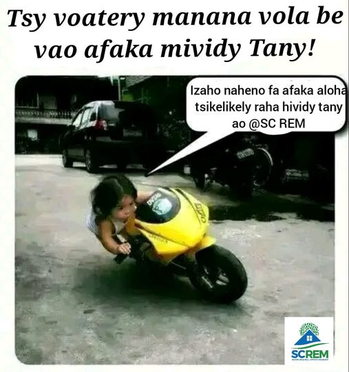 scremmada's tweet photo. 📷 𝗛𝗜𝗩𝗜𝗗𝗬  𝗧𝗔𝗡𝗬

Afaka aloha tsikelikely ny vidiny📷
📷Maimaimpoana ny fikarakarana ny taratasy tany
📷Misy ny fanamoràna ny fandoavambola na facilité de paiement
📷Ny fikarakarana ny Mutation dia maimaimpoana
📷 Misy FACILITÉ DE PAIEMENT 📷 https://t.co/wUeJHfXQkJ