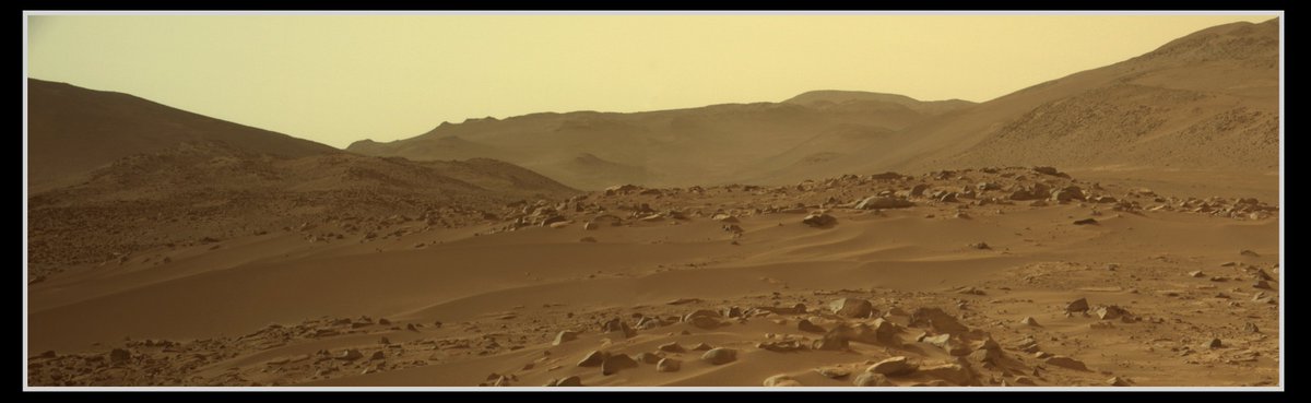 ...meanwhile, on Mars, @NASAPersevere is driving away from Ingenuity, heading towards the valley that will eventually lead it out of Jezero Crater. Here's a new view, made from images taken on sol 1108 Image Credit: NASA/JPL-Caltech/S Atkinson