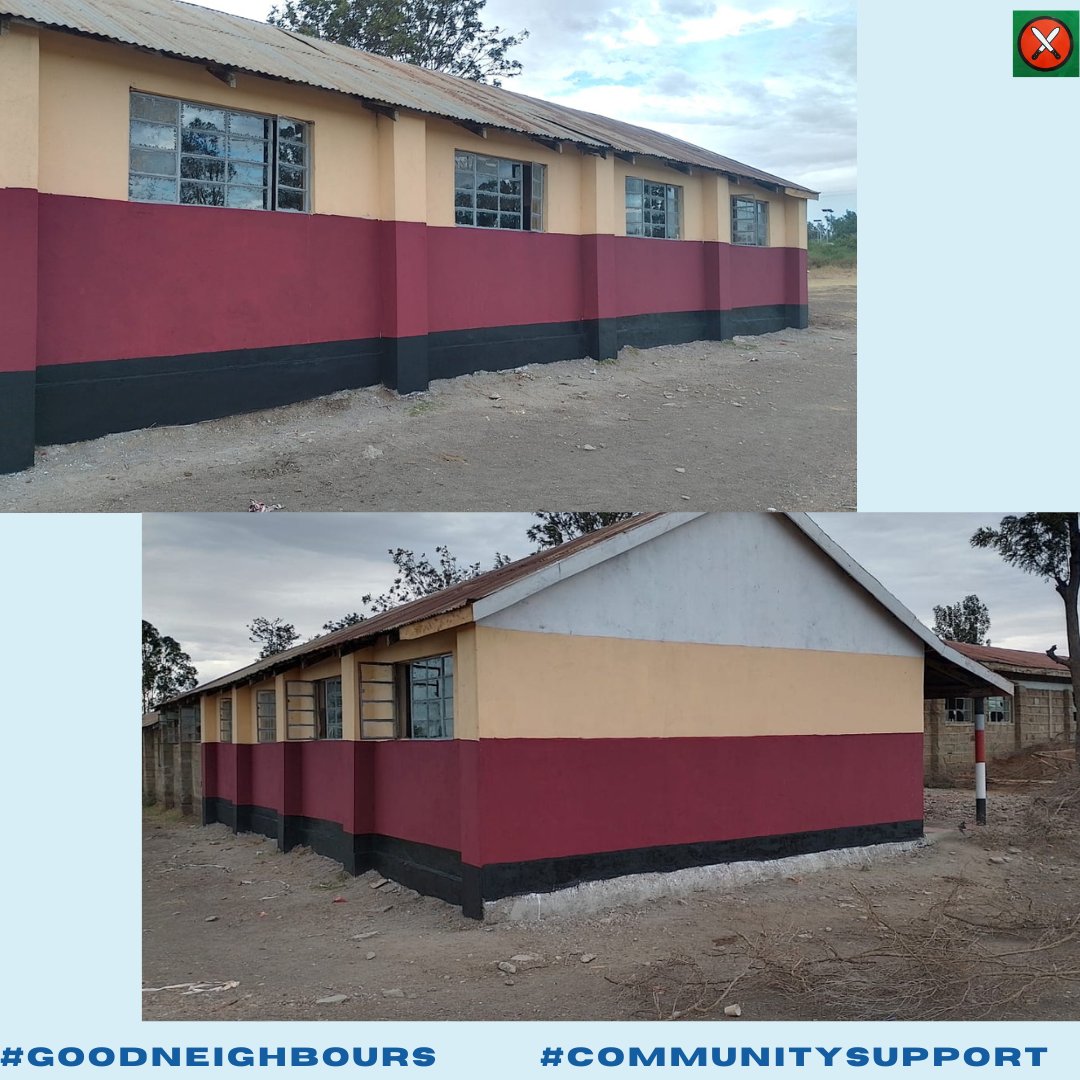 Our CIS dept has completed refurbishment of 2 classrooms, with 3 refurbished in 2023, at #Nanyuki DEB Primary Sch. As you can see, the results are magnificent! This work will go a long way in enhancing the learning environment for the students. #goodneighbours #communitysupport