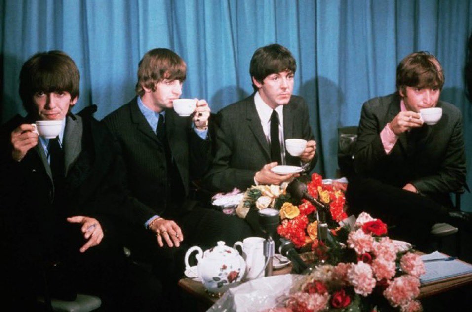 Sit yourself down and have a nice cup of tea. #TheBeatles #cupoftea #sixties #1960s