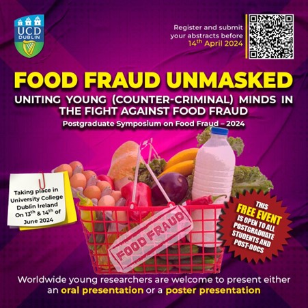 Food Fraud symposium 13-14 June. Supported by the Institute Bursary Fund. 
Submit abstracts by April 14, use the template: bitly.ws/3hjUa for submissions.
Registration/submissions: bitly.ws/3hjPu,

#foodfraud #foodsafety #research #foodresearch #postgraduate