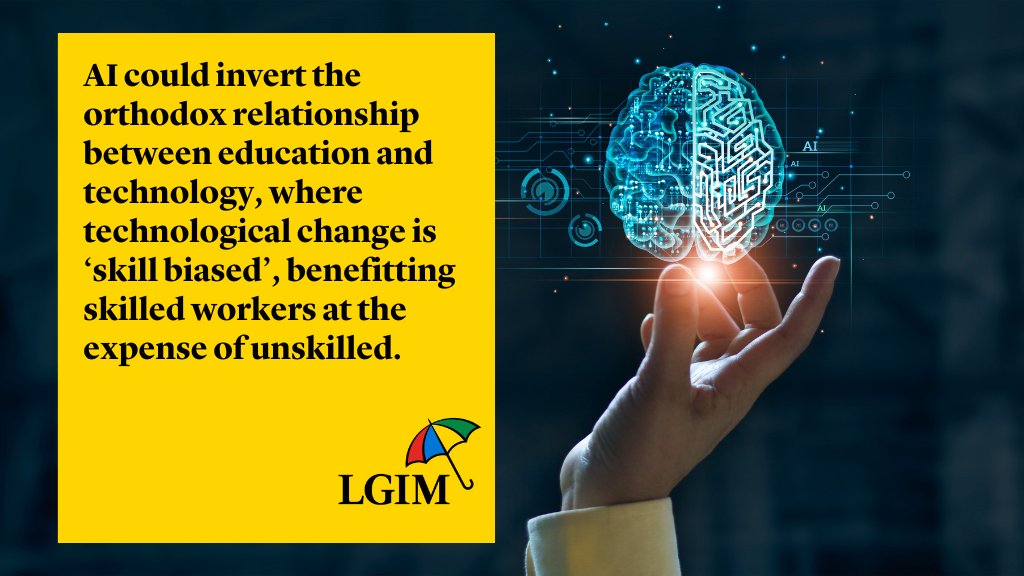 Artificial intelligence: the worker’s assistant or adversary? In our latest blog, we explore how AI raises the prospect of both large productivity gains and a painful re-allocation of labour: blog.lgim.com/categories/esg… For professional investors only. Capital at risk.