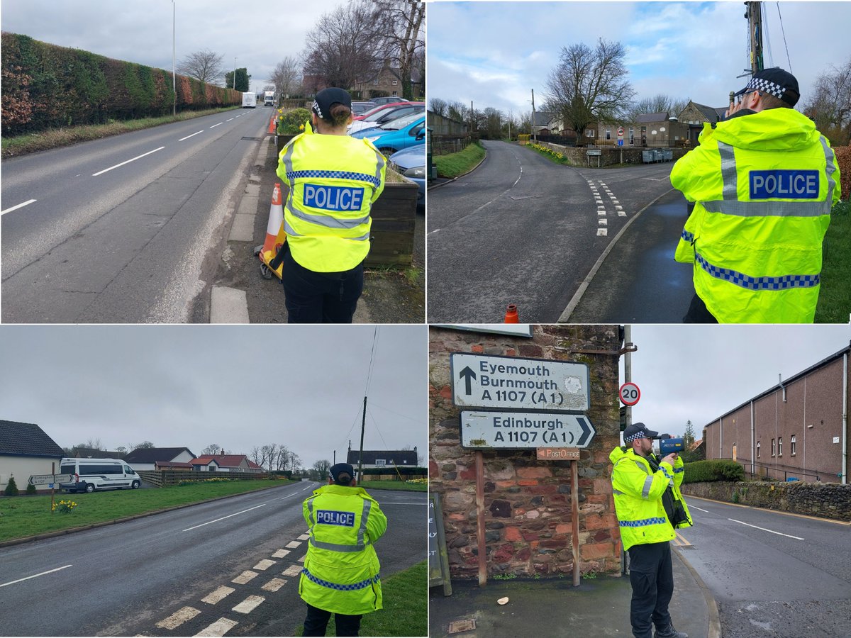 Community Officers carried out Speed Checks in Coldingham, Reston and Chirnside in response to concerns raised by the local Community Councils. 10 Warnings were issued to drivers making them aware of the dangers of speeding and the effect this has in our rural communities.