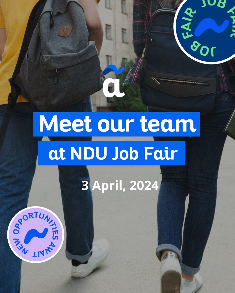 We will be present at the NDU #CareerFair 2024. Make sure to visit our booth and don’t forget to share your #resume for potential #jobopportunities!