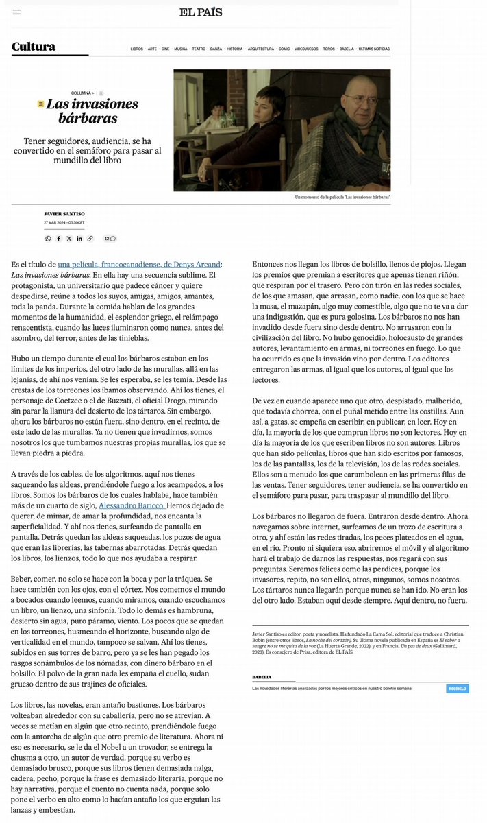 ankamoldovan's tweet photo. @JavierSantiso por dentro y por fuera. Magnífico artículo en @babelia_elpais https://t.co/iIXH6y2Vel
