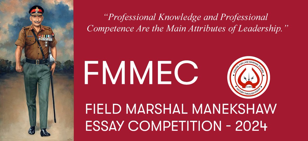 Honouring the legendary Field Marshal Sam Manekshaw on his birthday! CLAWS commemorates his remarkable legacy by the FMME Competition #SamManekshaw #FieldMarshal #EssayCompetition claws.in/static/FMMEC-2…