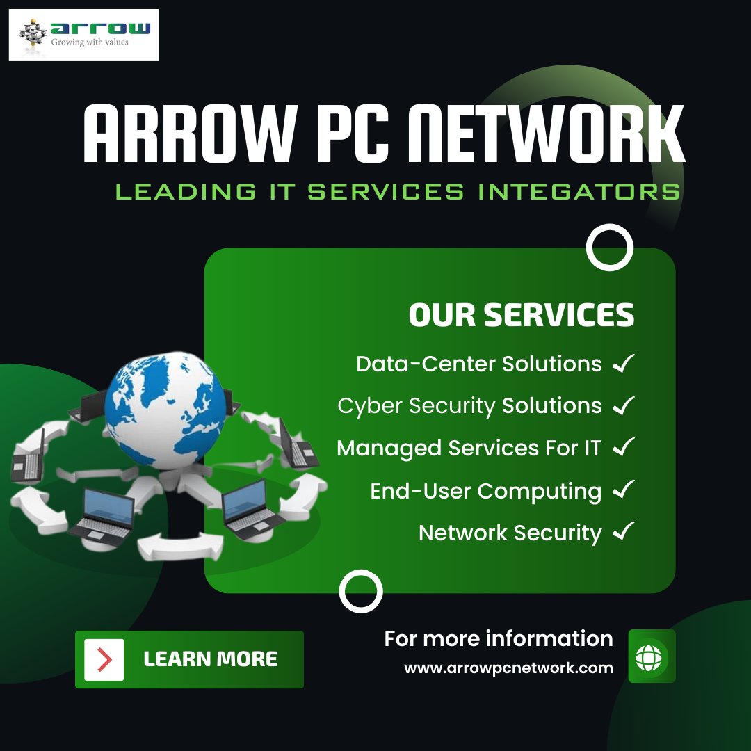 Unlocking the potential of your business with cutting-edge IT solutions from Arrow PC Network. Explore our range of tailored solutions designed to elevate your operations and propel you towards success. 

#ArrowPCNetwork #ITsolutions #Innovation #IT #ITexperts #Growingwithvalues