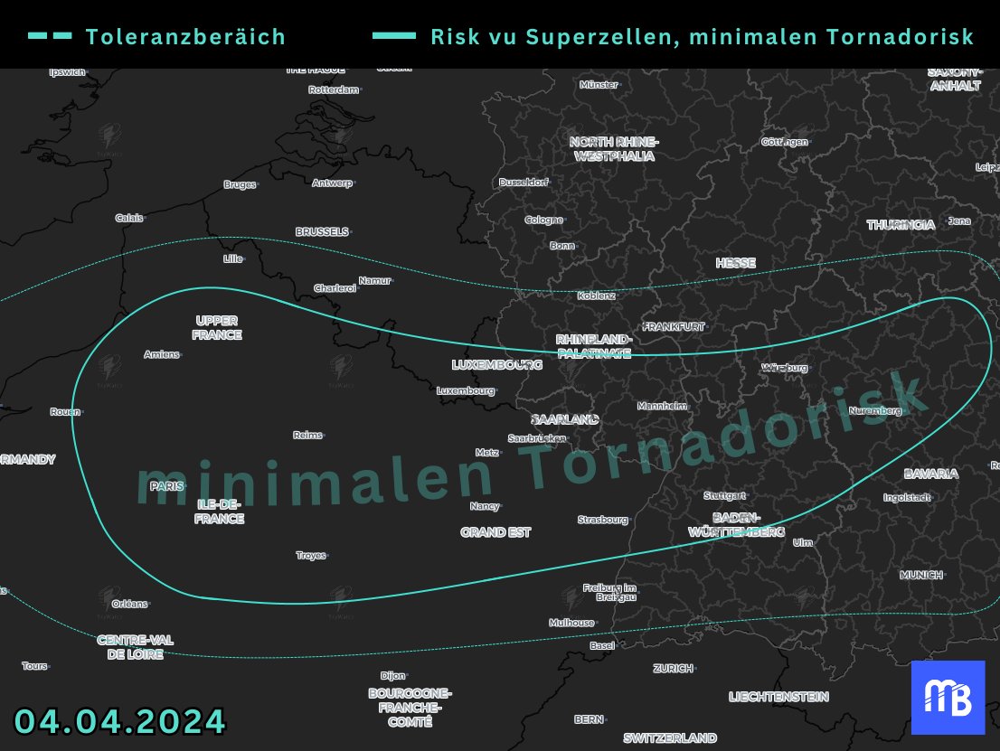 ⚡🌪 Muer steet eng interessant #Wiederlag un. E Randdéif zitt vum fréie Moien u mat rasanter Vitesse vum Ärmelkanal aus a Richtung Norddäitschland/Dänemark a bréngt gréisseren Deeler vu Nordfrankräich, BeNeLux an och Däitschland engersäits e Wand- resp. Stuermfeld, anerersäits