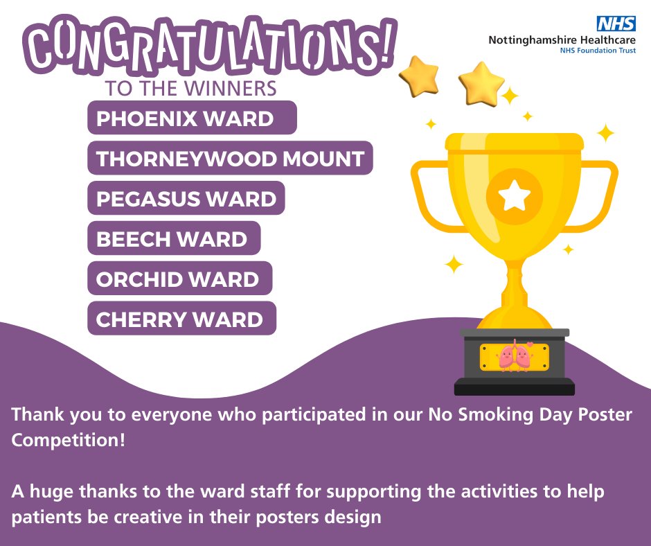 🎉 We are thrilled to announce our No Smoking Day Poster Competition Winners!