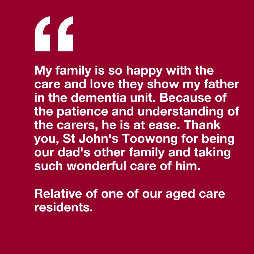 At St John's Home for Men in Toowong, our team create a loving and supportive environment for all our residents. Kind messages such as this means the world to our carers who go above and beyond! Learn more: bit.ly/3PHO9WT #residentialagedcare #agedcare #dementia