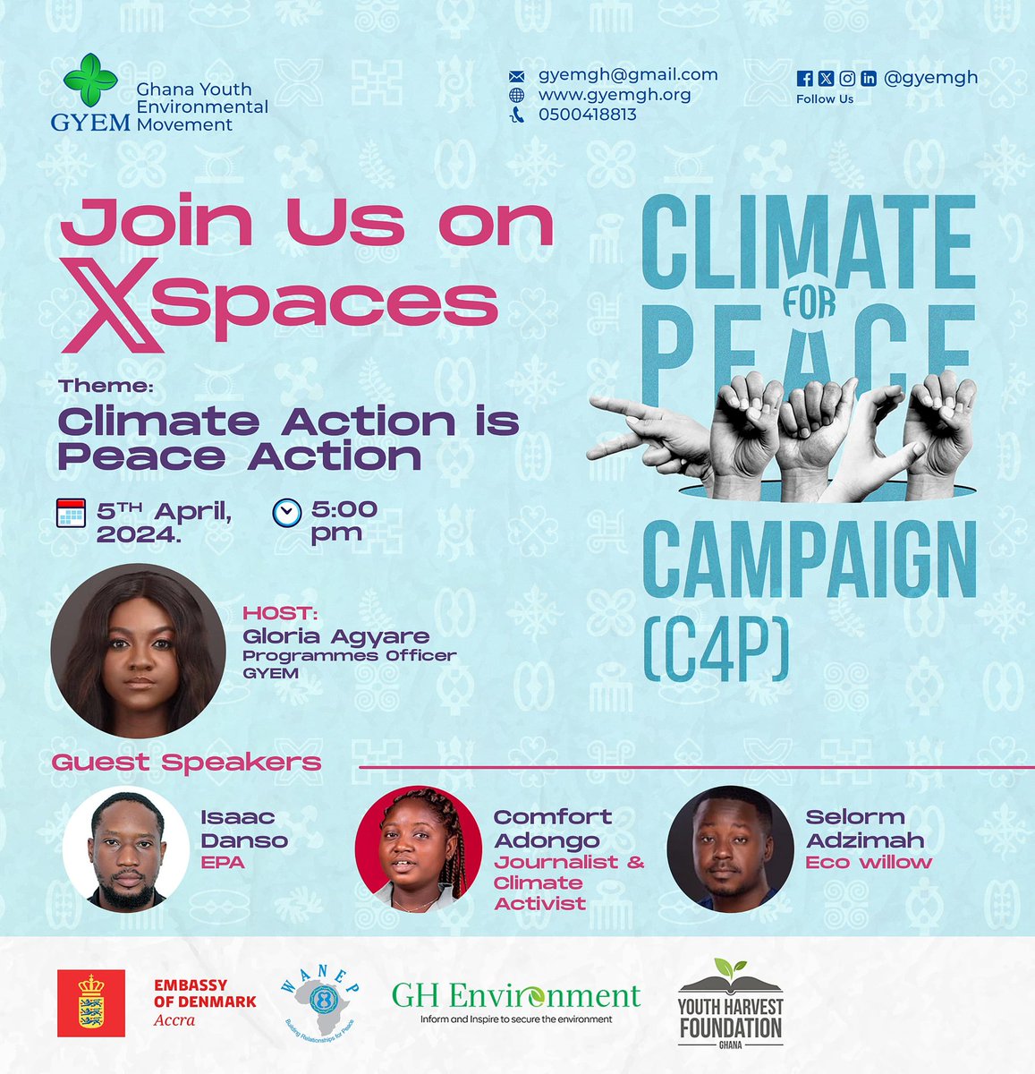 Hello Green Soldiers, We present to you our first conversation as part of the Climate Awareness and Peace Education (CAPE) project. Join us on Friday, April 5th, 2024 at 5PM GMT, as our esteemed panelists explore the vital connection between climate change and peacebuilding. Set…