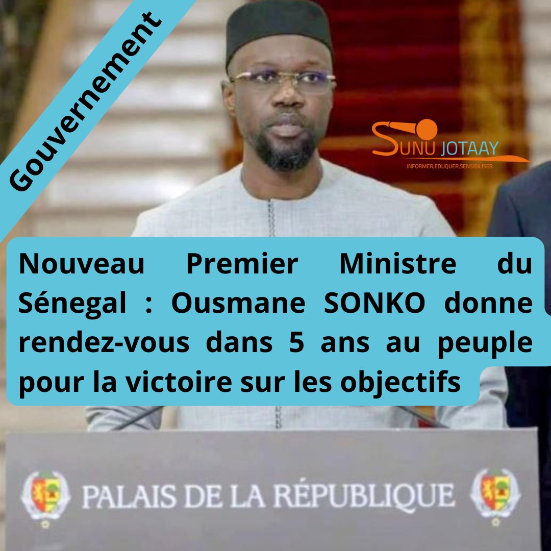 #sunujotaay #senegal #gouvernement @DiomayeFaye @SonkoOfficiel #premierministre