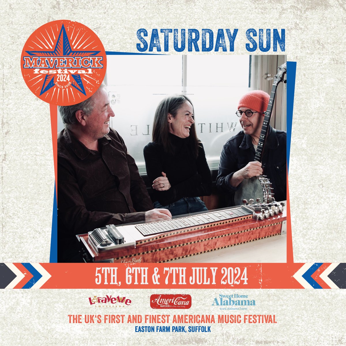 Banjo supremo Johnny Fewings leads Saturday Sun in a tribute to the legendary Derroll Adams with special guest Cara Luft 🪕 maverickfestival.co.uk/tickets/