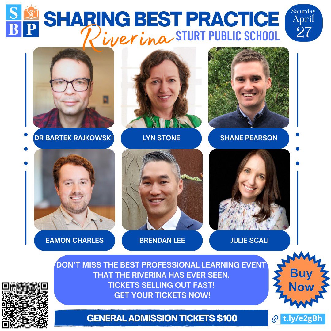 @SharingBestPrac Riverina. Get your tickets now! @lifelonglit @PhOrMeSLiteracy @EamonGCharles @learnwithmrlee